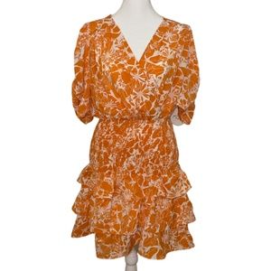 Milk & Honey orange/white dress